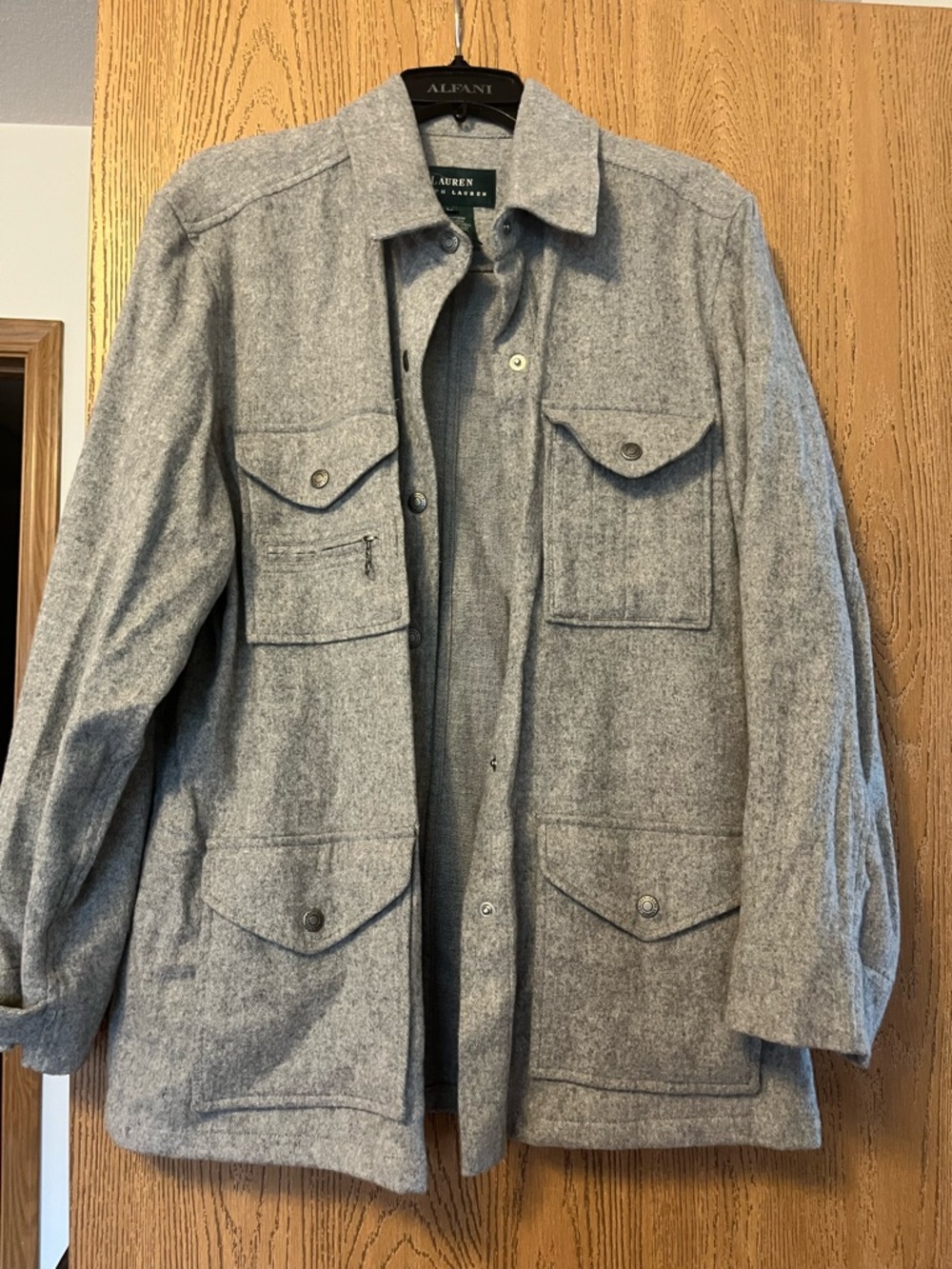 Ralph Lauren Light Gray Wool Field Coat